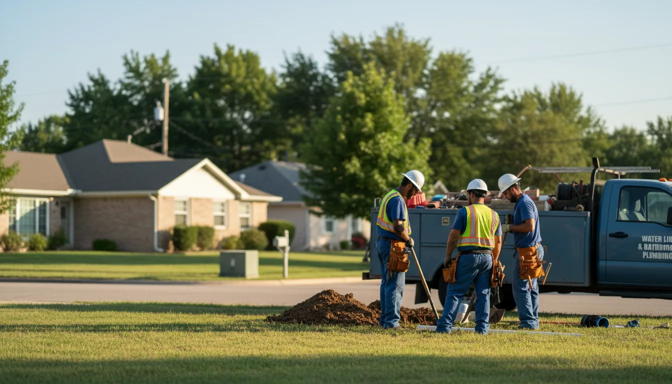 Residential water line and bathroom plumbing service in Linch, WY